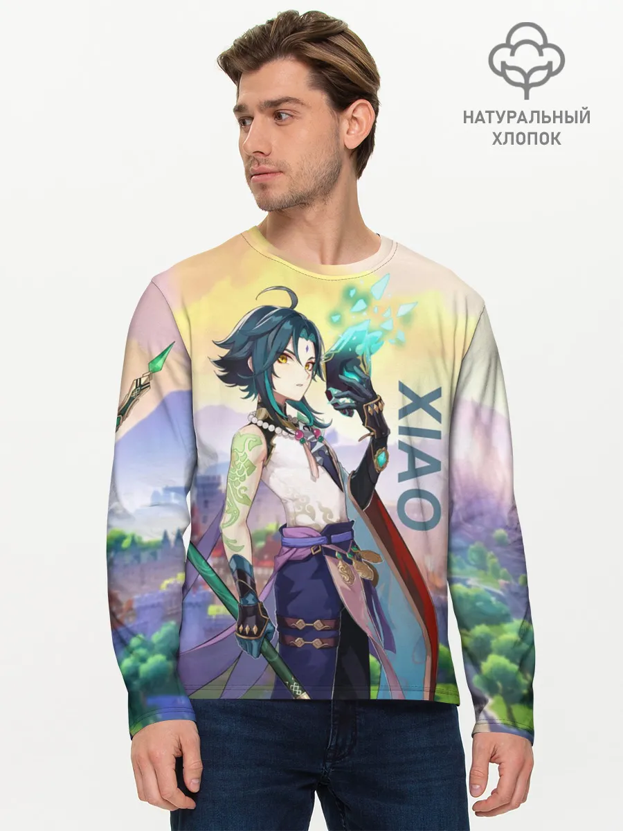 Мужской лонгслив базовый / Xiao, Genshin Impact
