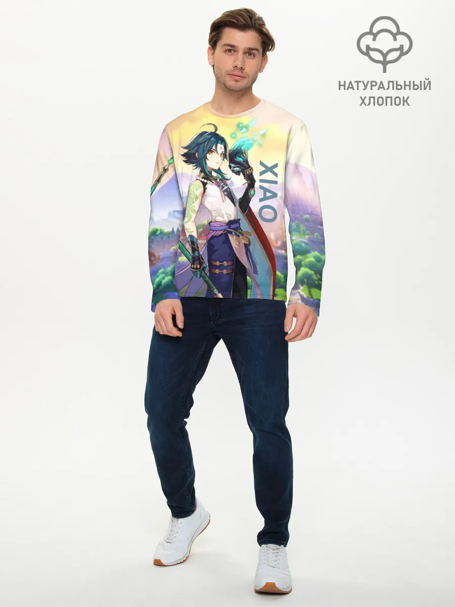 Мужской лонгслив базовый / Xiao, Genshin Impact