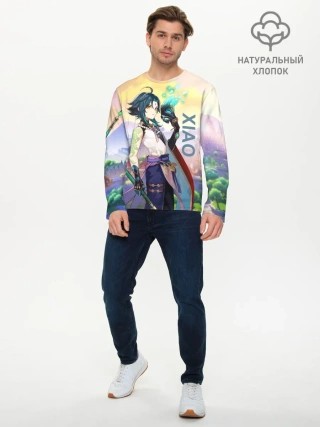 Мужской лонгслив базовый / Xiao, Genshin Impact
