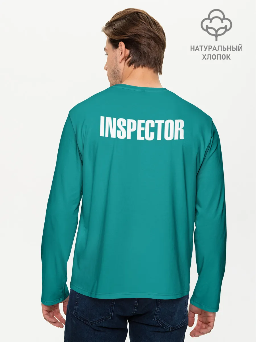 Мужской лонгслив базовый / Игра в кальмара: инспектор 001