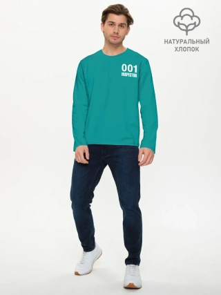 Мужской лонгслив базовый / Игра в кальмара: инспектор 001