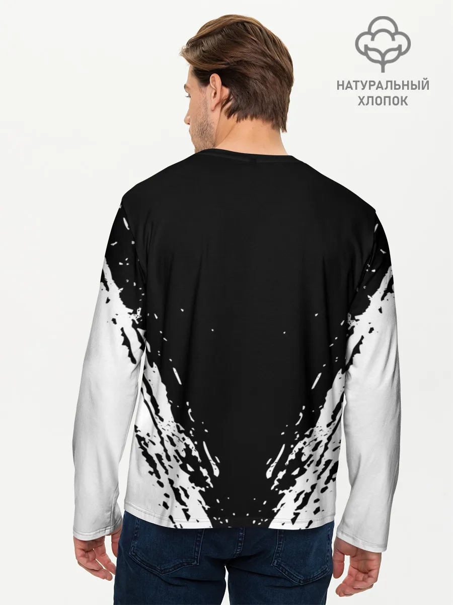 Мужской лонгслив базовый / Мяуталлика / Meowtallica.