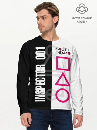 Мужской лонгслив базовый / Squid Game: Inspector 001