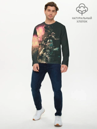 Мужской лонгслив базовый / Моя банда Раст