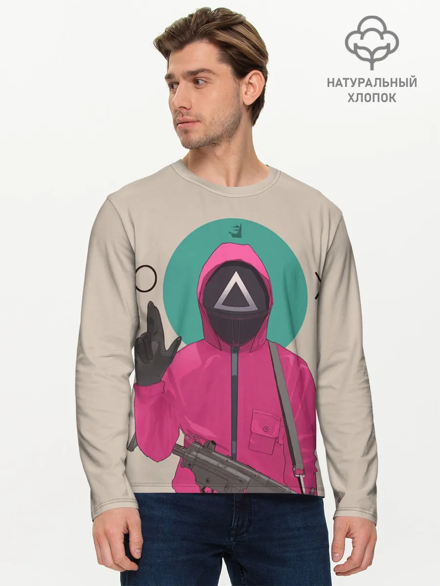 Мужской лонгслив базовый / SquidRed