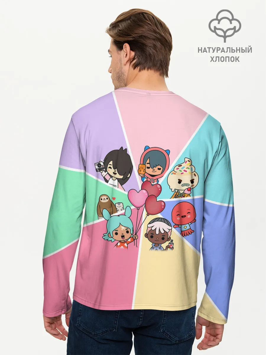 Мужской лонгслив базовый / TOCA BOCA WORLD HEROES / ТОКА БОКА