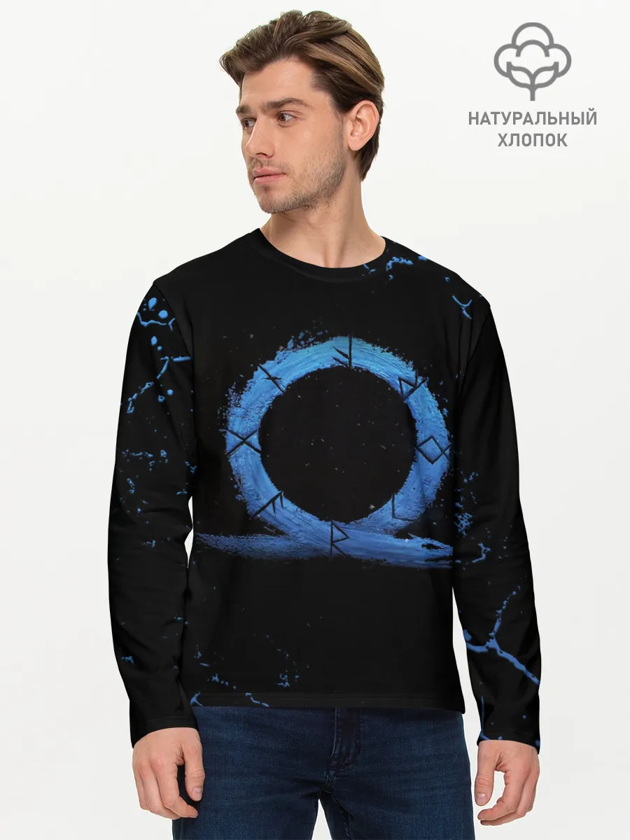 Мужской лонгслив базовый / GOD OF WAR LOGO ЭМБЛЕМА / РАГНАРЁК