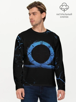 Мужской лонгслив базовый / GOD OF WAR LOGO ЭМБЛЕМА / РАГНАРЁК