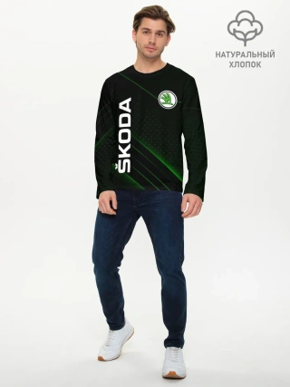 Мужской лонгслив базовый / Шкода, авто