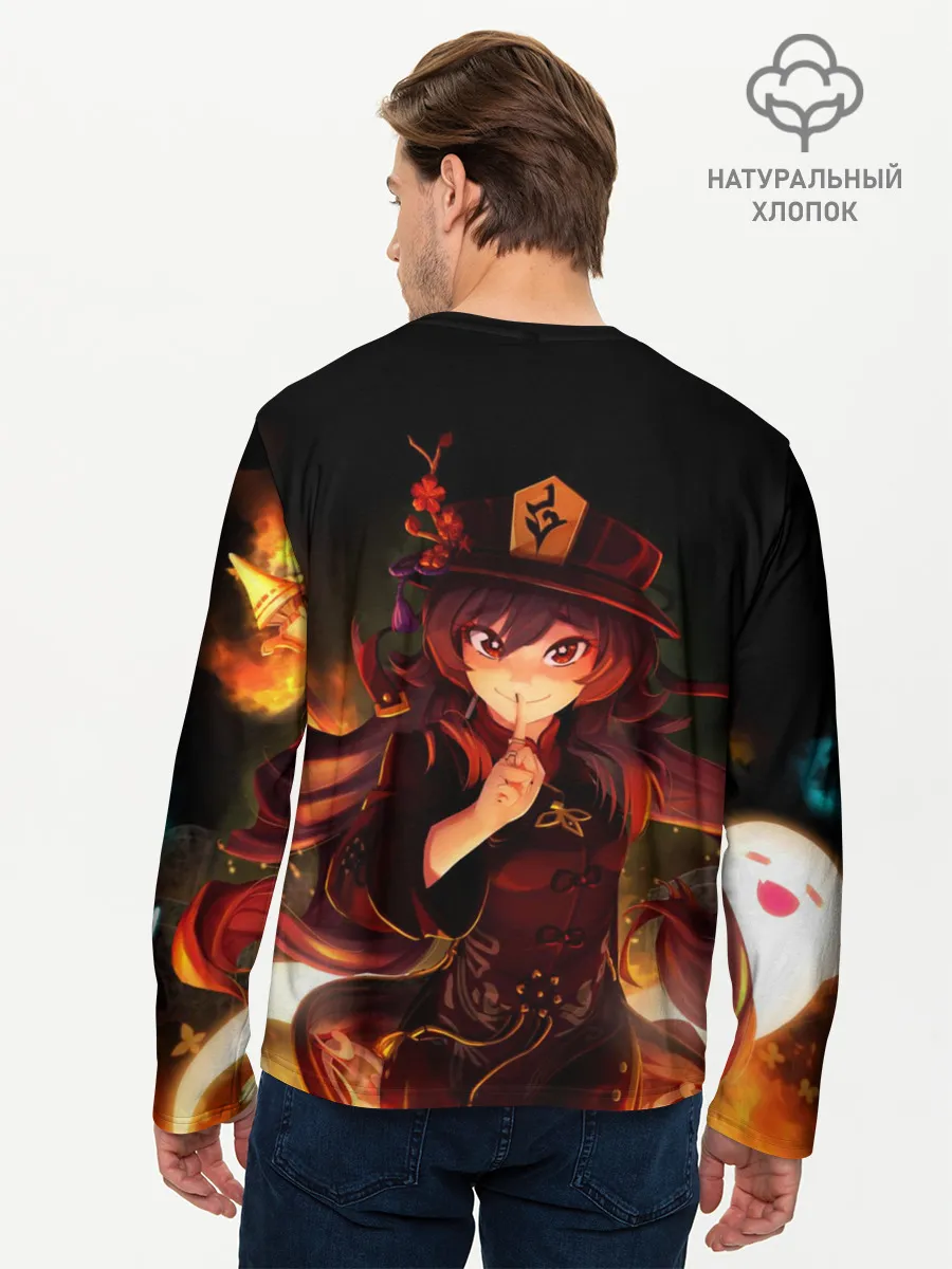 Мужской лонгслив базовый / Genshin Impact, Hu Tao