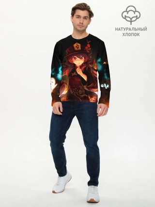 Мужской лонгслив базовый / Genshin Impact, Hu Tao