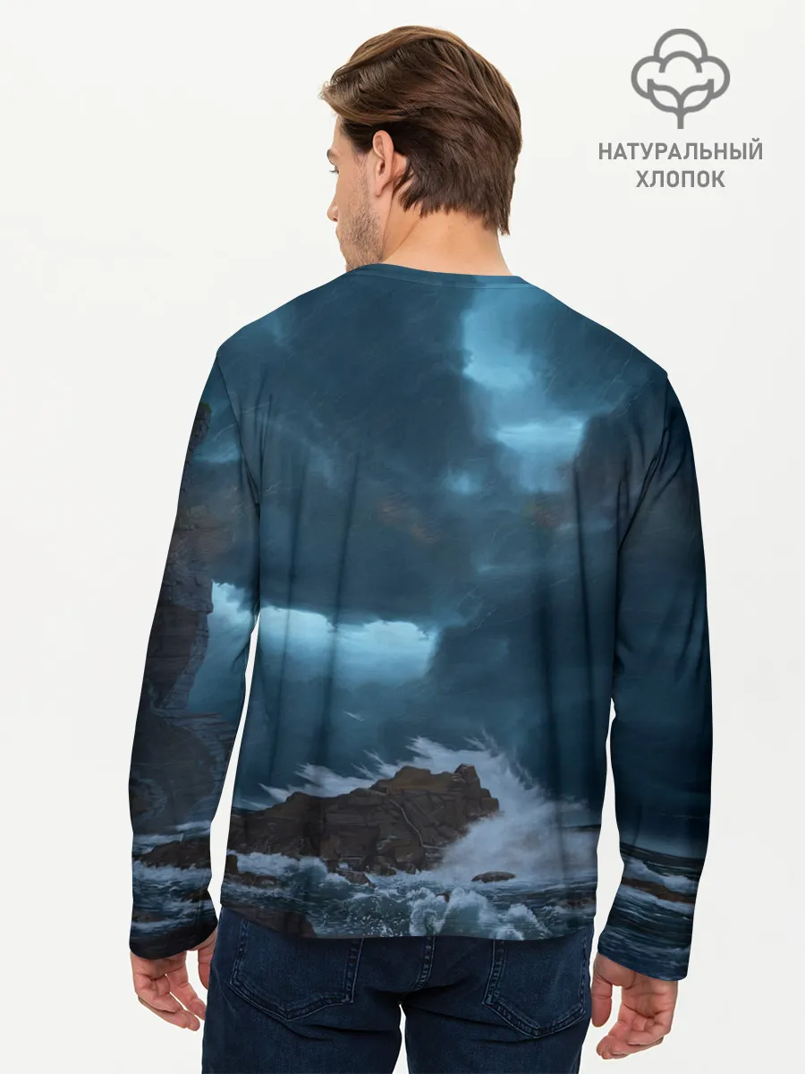 Мужской лонгслив базовый / НОЧНОЙ МАЯК