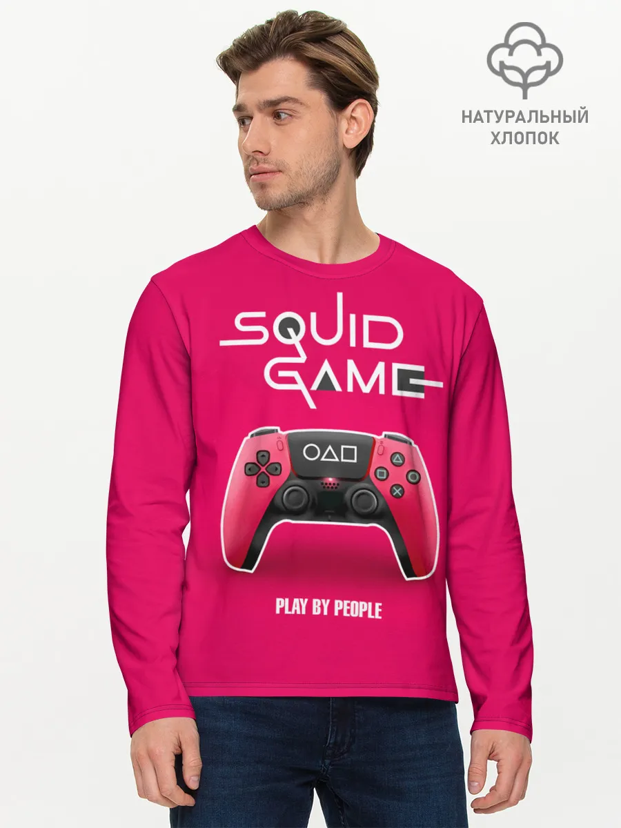 Мужской лонгслив базовый / Играющий людьми