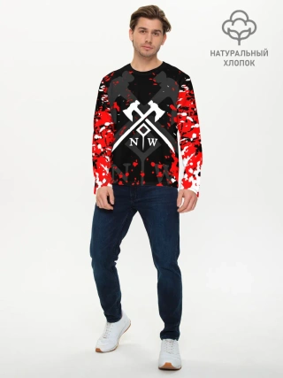 Мужской лонгслив базовый / NEW WORLD / НЬЮ ВОРЛД / БРЫЗГИ