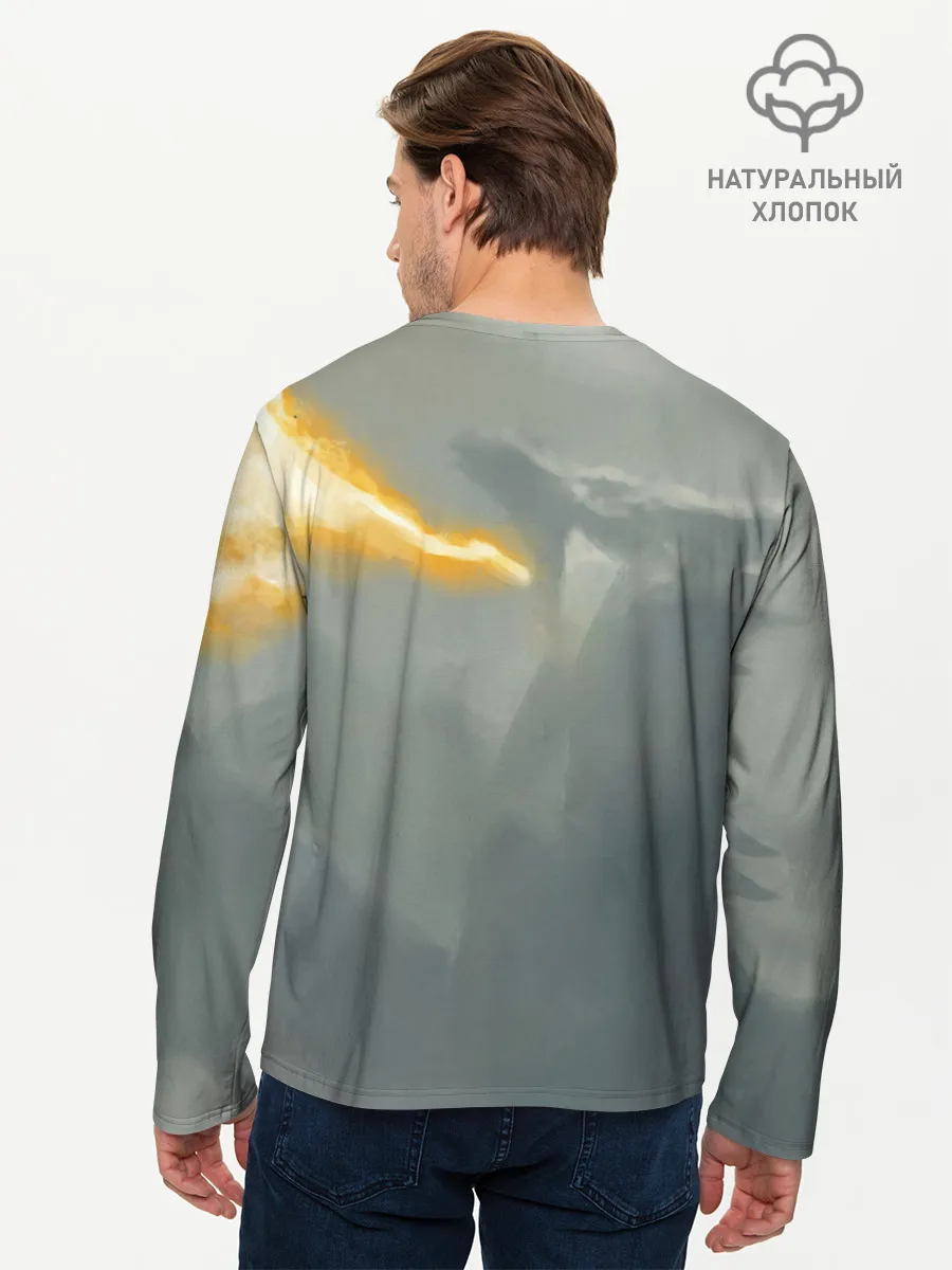 Мужской лонгслив базовый / Dragonborne is here