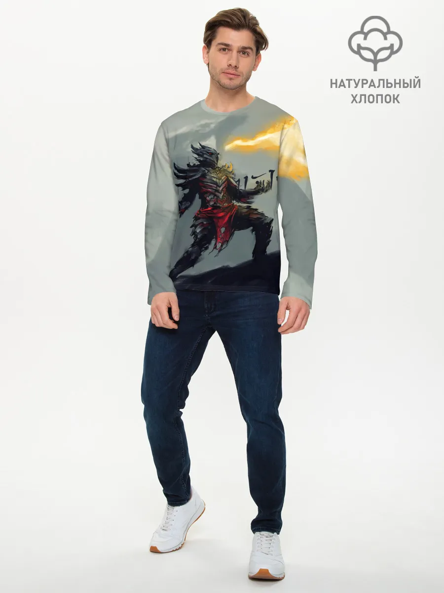 Мужской лонгслив базовый / Dragonborne is here