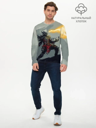 Мужской лонгслив базовый / Dragonborne is here
