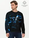 Мужской лонгслив базовый / Осколки стекла и молния