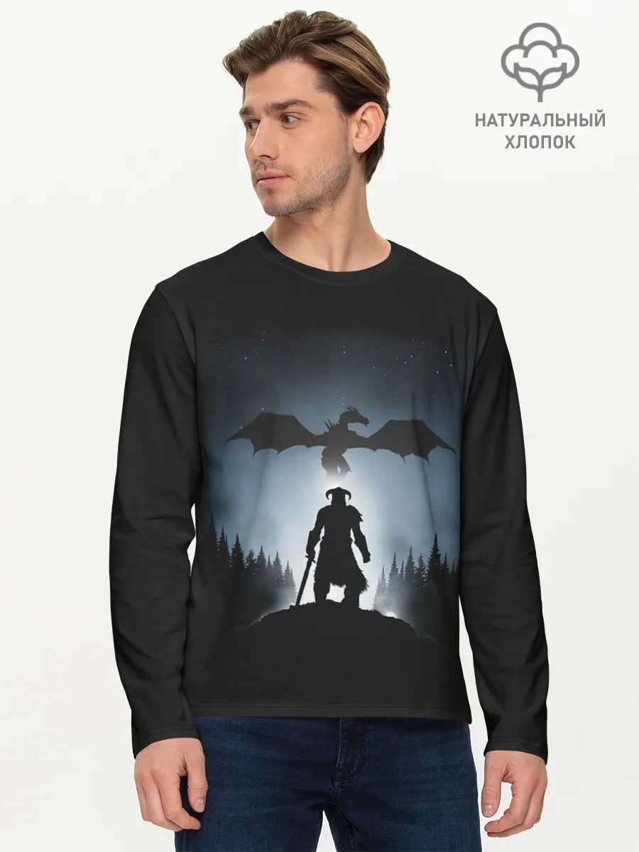 Мужской лонгслив базовый / Силует драконорождённого
