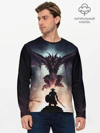 Мужской лонгслив базовый / Да начнётся битва