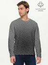 Мужской лонгслив базовый / шестиугольная сетка