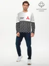 Мужской лонгслив базовый / Mitsubishi | Стальная решетка