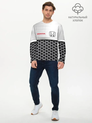 Мужской лонгслив базовый / HONDA | Стальная решетка