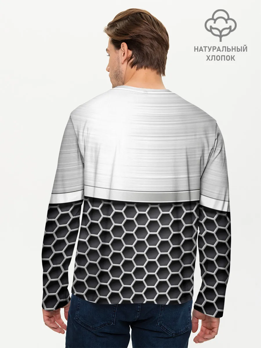 Мужской лонгслив базовый / Hyundai | Стальная решетка
