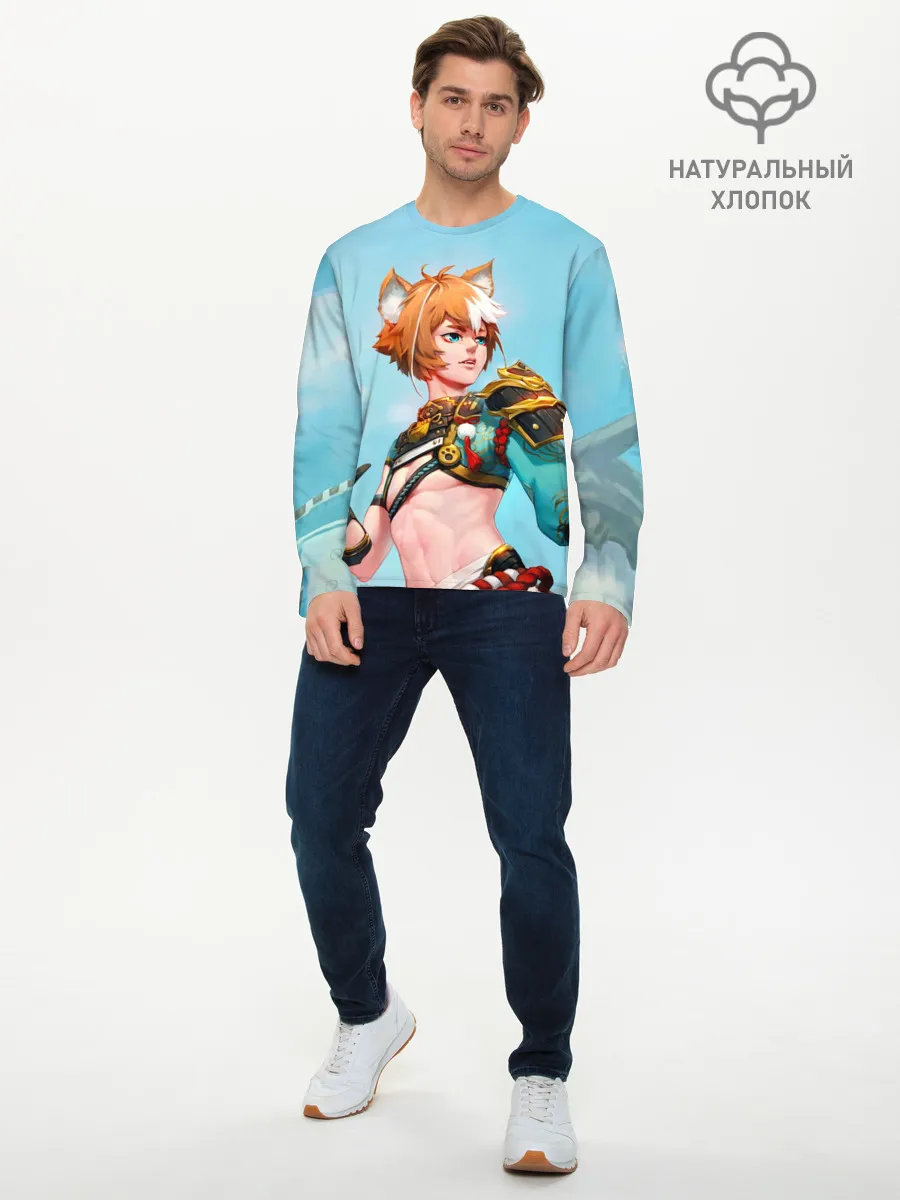 Мужской лонгслив базовый / Горо Genshin Impact