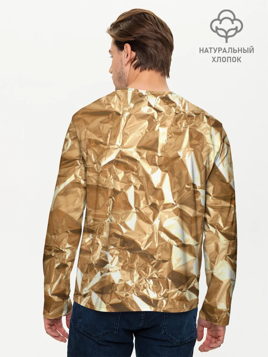 Мужской лонгслив базовый / Мятая Фольга