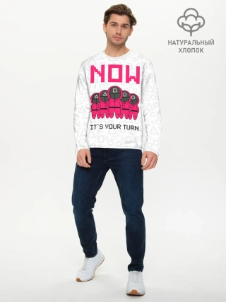 Мужской лонгслив базовый / Теперь твоя очередь.