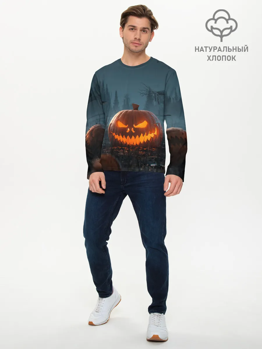 Мужской лонгслив базовый / НОЧЬ ХЕЛОЛОУИНА