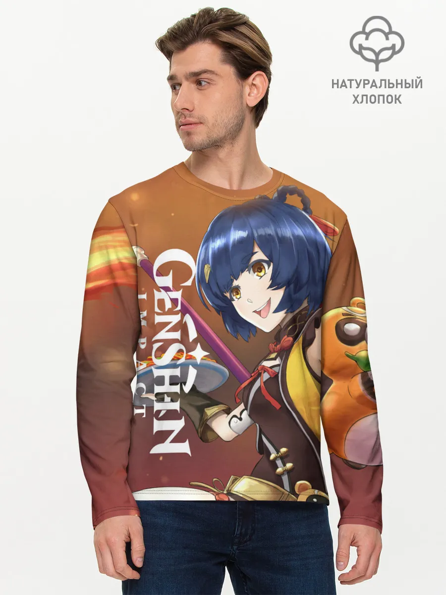 Мужской лонгслив базовый / Genshin Impact: Сяо Лин.