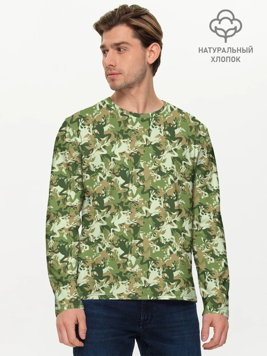 Мужской лонгслив базовый / Лягушки