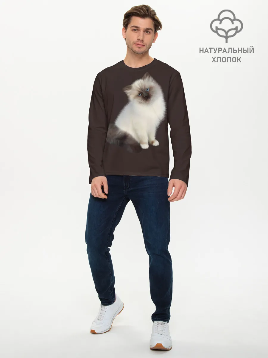 Мужской лонгслив базовый / Котенок Ми