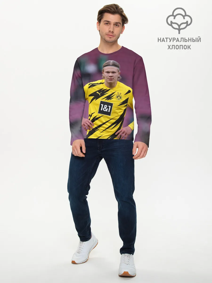 Мужской лонгслив базовый / Erling Haaland