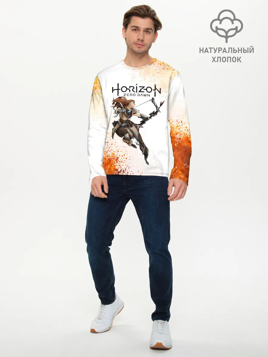 Мужской лонгслив базовый / ЭЛОЙ | ГОРИЗОНТ НУЛЕВОЙ РАССВЕТ