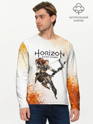 Мужской лонгслив базовый / ЭЛОЙ | ГОРИЗОНТ НУЛЕВОЙ РАССВЕТ