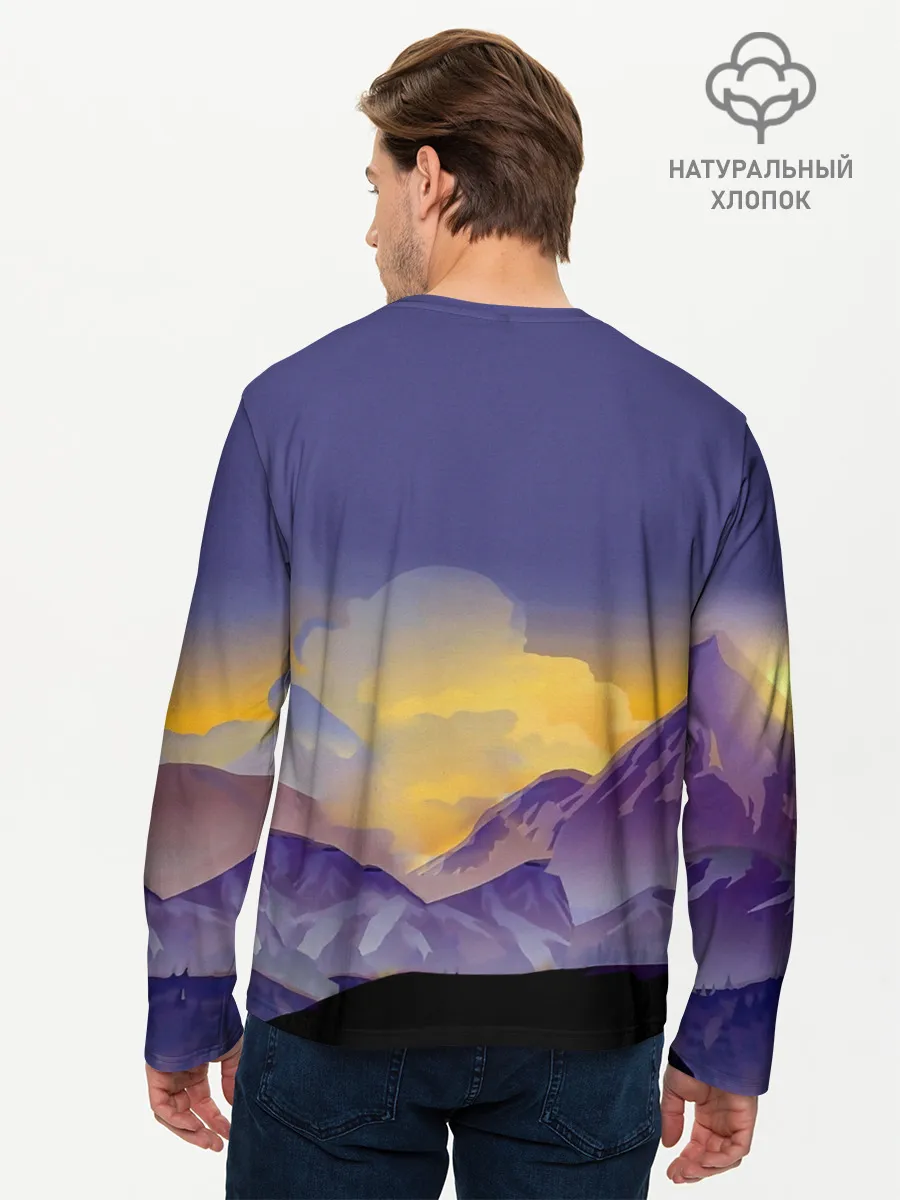 Мужской лонгслив базовый / Эпичный Картман в горах | Южный Парк