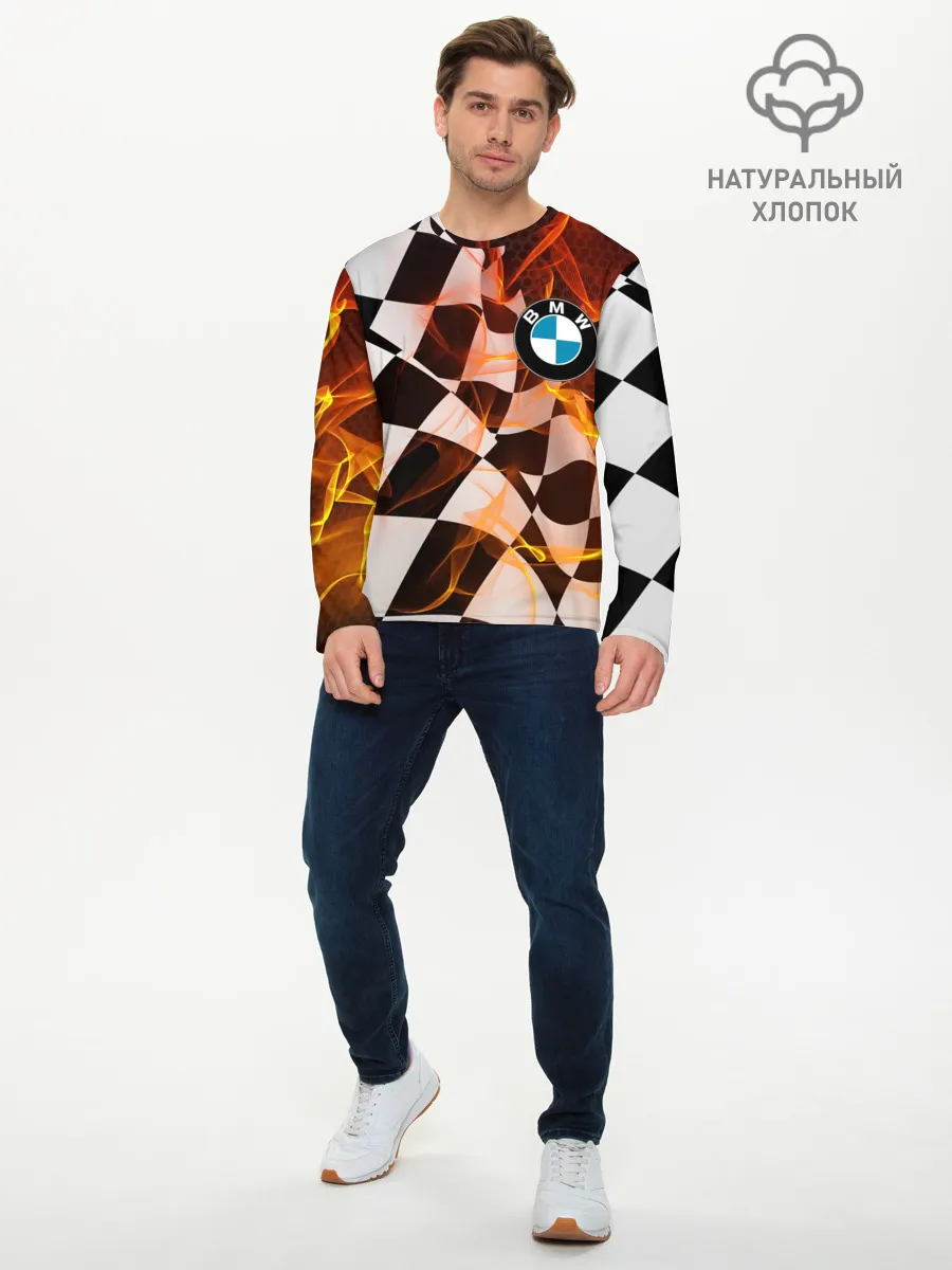 Мужской лонгслив базовый / BMW RACING / FIRE RACING