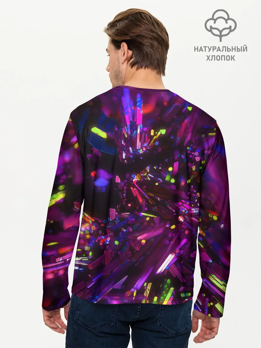 Мужской лонгслив базовый / Фиолетовый бриллиант