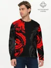 Мужской лонгслив базовый / КРАСНЫЙ ДРАКОН ТАТУ / RED DRAGON TATTOO