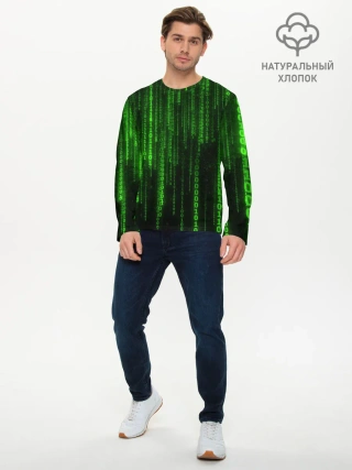 Мужской лонгслив базовый / Матрица двоичный код