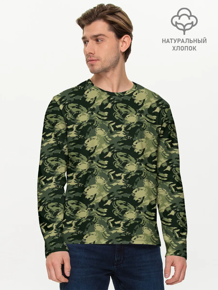 Мужской лонгслив базовый / Крабы