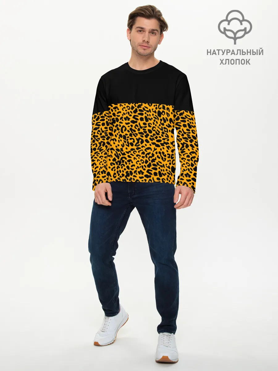 Мужской лонгслив базовый / СТИЛЬ ЛЕОПАРДА