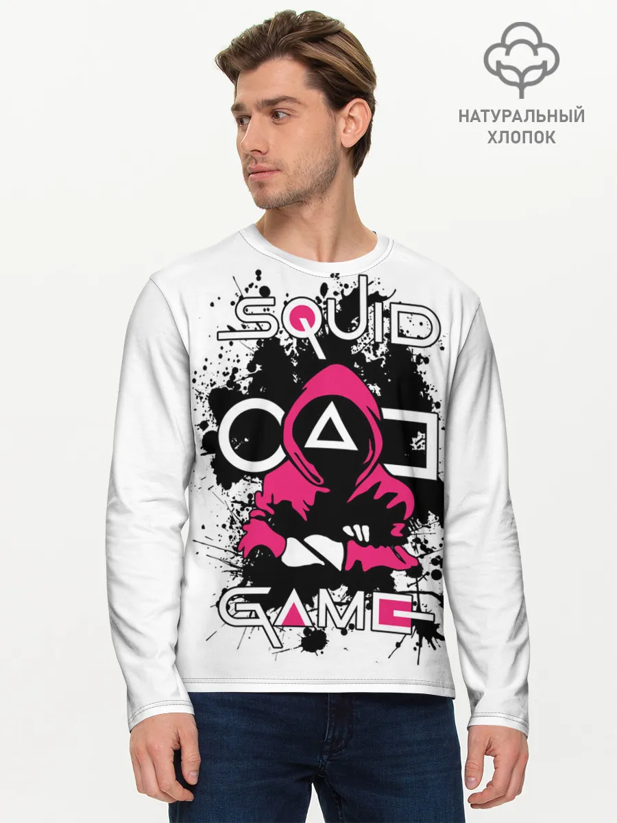 Мужской лонгслив базовый / Squid game: guard-killer.