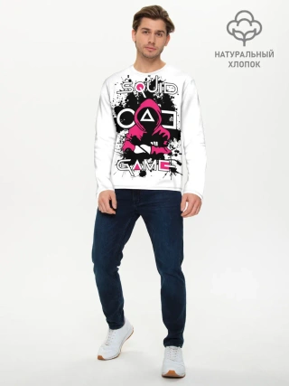 Мужской лонгслив базовый / Squid game: guard-killer.