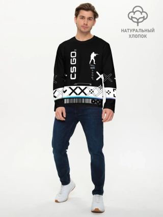 Мужской лонгслив базовый / Поток информации | СS:GO