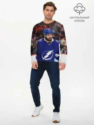 Мужской лонгслив базовый / Никита Кучеров, НХЛ