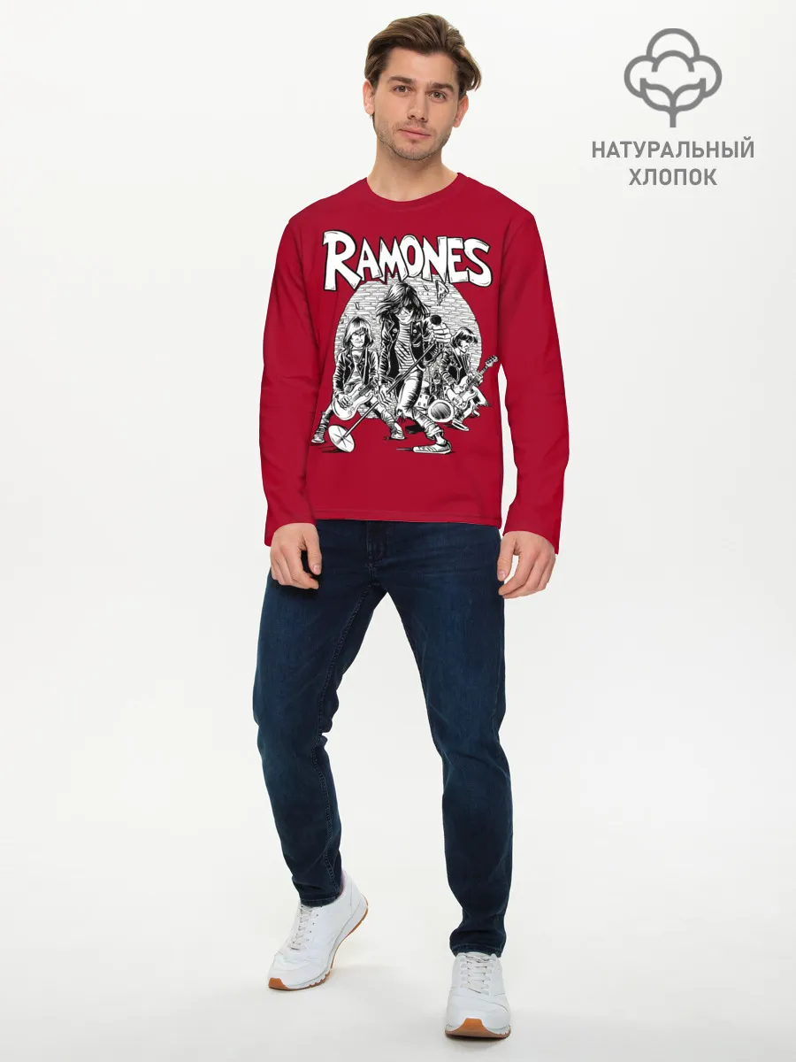 Мужской лонгслив базовый / BW Ramones
